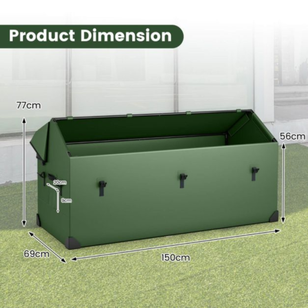 Waterproof Outdoor Storage Box | Ventilated Window | 658 L